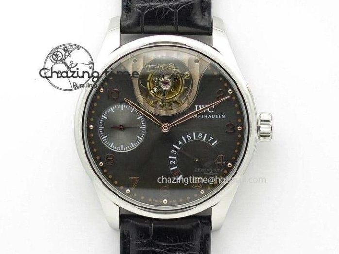 MIROTIME 0205 Portuguese Chrono IW371620 APSF 1:1 Best Edition White Blue Dial on Blue Leather Strap A MultiPurpose 7039